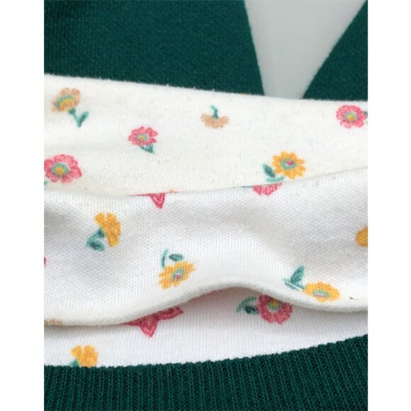 Vintage upcycled mock neck crop sweatshirt kitties and puppies kawaii sz S - Picture 5 of 6